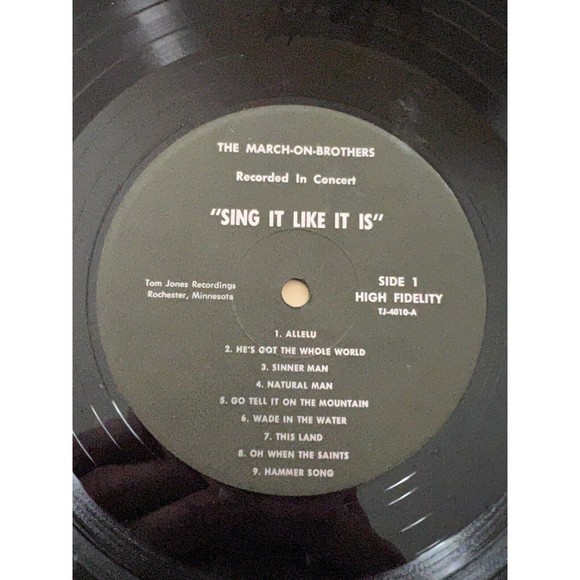 Sing It Like It Is! March On Brothers LP Tom Jones Recordings MONO VG+ - Picture 5 of 7